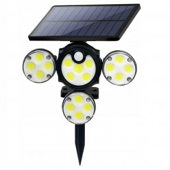 LAMPA ULICZNA LED Do ziemi lub na ścianę ZASILANIE SOLARNE Z PANELEM SOLARNYM