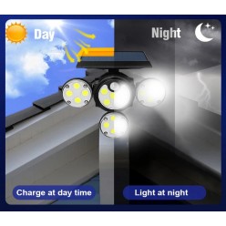 LAMPA ULICZNA LED Do ziemi lub na ścianę ZASILANIE SOLARNE Z PANELEM SOLARNYM