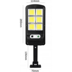 Mocna Mała Lampa Solarna Uliczna Latarnia 120 LED COB + PILOT