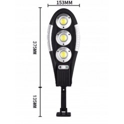 Lampa LED Uliczna Solarna Czujnik Ruchu Zmierzchu 180W + PILOT