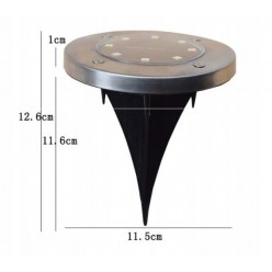 LAMPKI SOLARNE BEZOBSŁUGOWE GRUNTOWE NAJAZDOWE Disk Light 4 SZT Zestaw