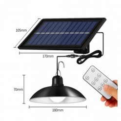 Zestaw 2 Wiszące Lampy Ogrodowe Solarne Dekoracyjne LED Żyrandol Solarna