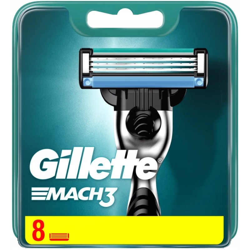 Gillette Mach3 Wkłady Nożyki Ostrza 8 SZT - Nowa Edycja