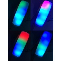 Bezprzewodowy Głośnik TG-165 Radio FM PowerBank USB Oświetlenie LED