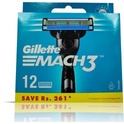 GILLETTE MACH3 GILETTE WKŁADY NOŻYKI OSTRZA 12 SZT