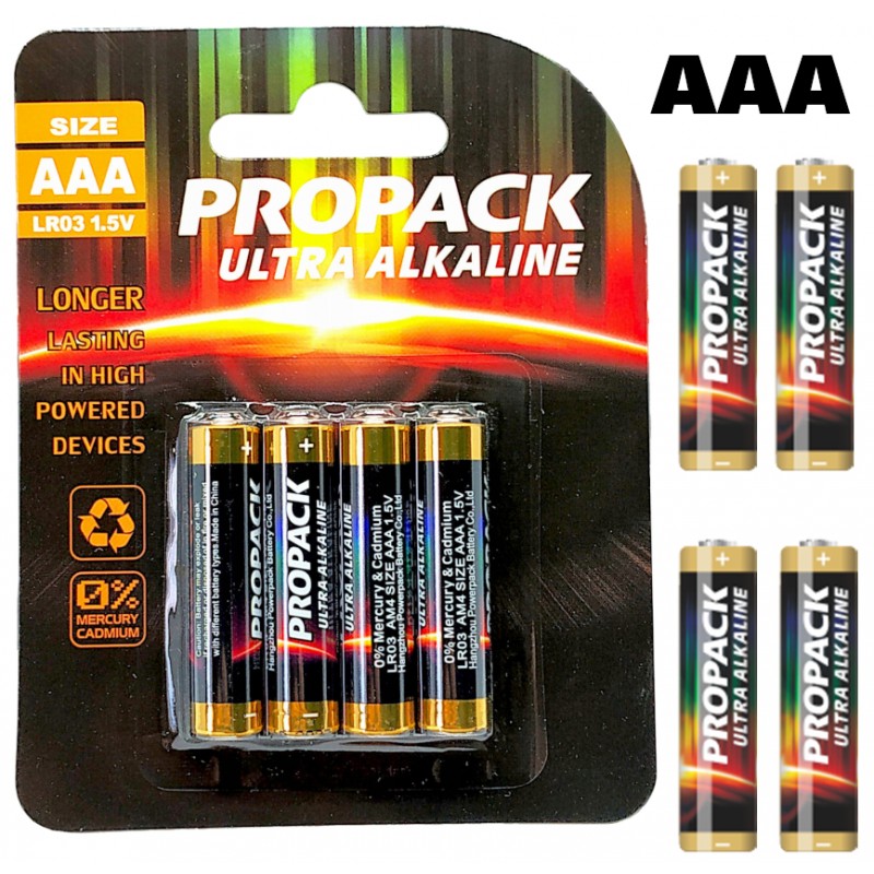 Baterie Alkaliczne Propack Ultra AAA LR03 1,5V - Zestaw 4 szt