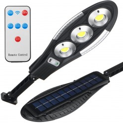 Lampa LED Uliczna Solarna Czujnik Ruchu Zmierzchu 180W + PILOT