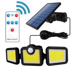 Lampa Solarna Uliczna LED 171 COB Na Ścianę Zasilanie Solarne - 3 Moduły