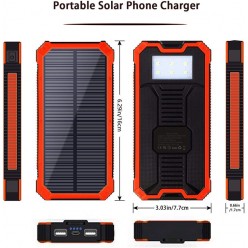 Powerbank Solarny 20 000 mAh Rozmiar XL 2xUSB microUSB 2A