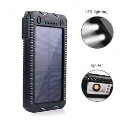 3w1 Powerbank Solarny Latarka Zapalniczka 20 000 mAh 2xUSB 2A