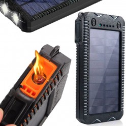 3w1 Powerbank Solarny Latarka Zapalniczka 20 000 mAh 2xUSB 2A