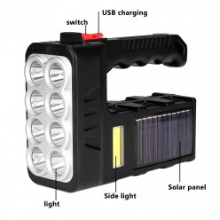 3w1 Latarka Solarna Lampa Szperacz XL Powerbank