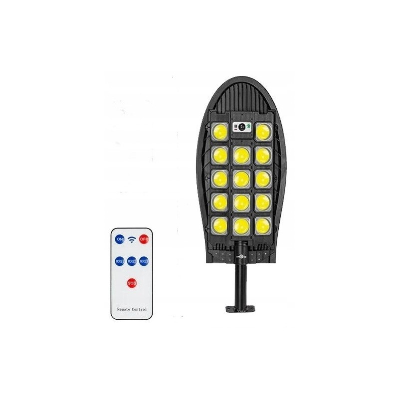 LAMPA SOLARNA CZUJNIK RUCHU 434 COB 1400W + PILOT