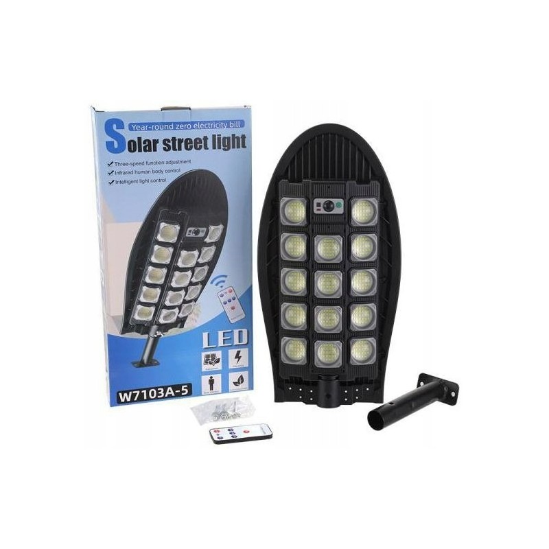 LAMPA SOLARNA CZUJNIK RUCHU 364 LED 1400W + PILOT