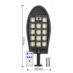 LAMPA SOLARNA CZUJNIK RUCHU 364 LED 1400W + PILOT