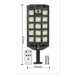 LAMPA SOLARNA CZUJNIK RUCHU 364 LED 1400W + PILOT