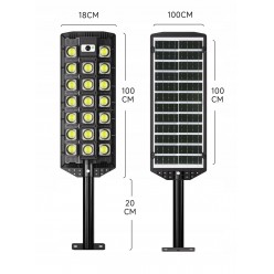 LAMPA SOLARNA CZUJNIK RUCHU 620 COB 1600W + PILOT