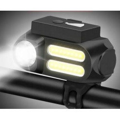 Latarka Czołówka 16 LED COB USB 4 Tryby Taktyczna