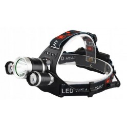 Czołowa Latarka 3x LED CREE Czołówka 2 Ładowarki