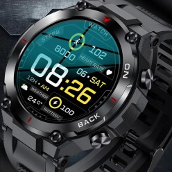 Smartwatch Męski Zegarek z GPS K37 IP68 Krokomierz, Ciśnieniomierz