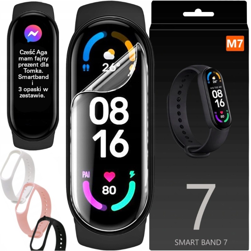 Smartband M7 Sportowa Opaska Zegarek Zestaw 3 Opaski