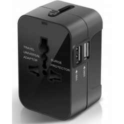 Przejściówka Travel Adapter Gniazdka USA UK EU All in One Ładowarka USB