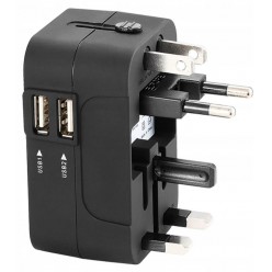 Przejściówka Travel Adapter Gniazdka USA UK EU All in One Ładowarka USB