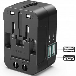 Przejściówka Travel Adapter Gniazdka USA UK EU All in One Ładowarka USB