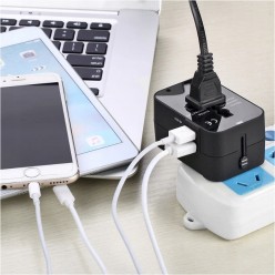 Przejściówka Travel Adapter Gniazdka USA UK EU All in One Ładowarka USB