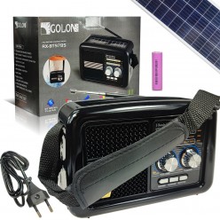 Radio Turystyczne Retro z Panelem Solarnym Latarką 230V USB