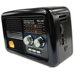 Radio Turystyczne Retro z Panelem Solarnym Latarką 230V USB