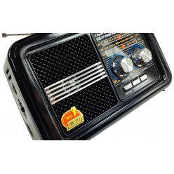 Radio Turystyczne Retro z Panelem Solarnym Latarką 230V USB