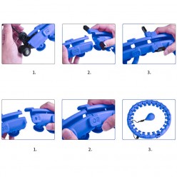 Hula Hoop z Obciążeniem i Masażem Modułowe z Regulacją Obwodu Niebieskie