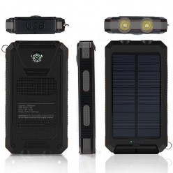 Powerbank Solarny 20000 mAh Rozmiar Wbudowana Latarka i Kompas