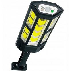 Lampa Uliczna z Pilotem Solarna LED COB Czujnik Ruchu i Zmierzchu