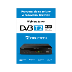 Plakat Cabletech Tuner Dvb-T2 W Paczce 2 Szt.