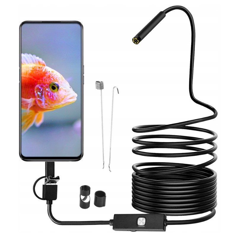 Endoskop Kamera Inspekcyjna 8mm Full HD Android USB-C 5 metrów