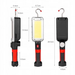 LAMPA WARSZTATOWA LATARKA LED COB AKUMULATOR 18650