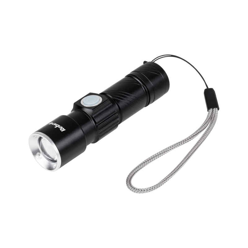 Latarka Aluminiowa  3W  (Zoom,  Wtyk  Usb)