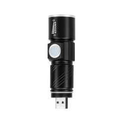 Latarka Aluminiowa  3W  (Zoom,  Wtyk  Usb)