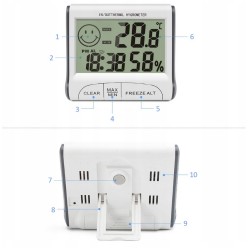 Domowa Stacja Pogody Termometr Higrometr Zegarek
