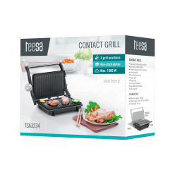 Panini Grill Teesa, Toster, Opiekacz, 1000W, 3 Pozycje