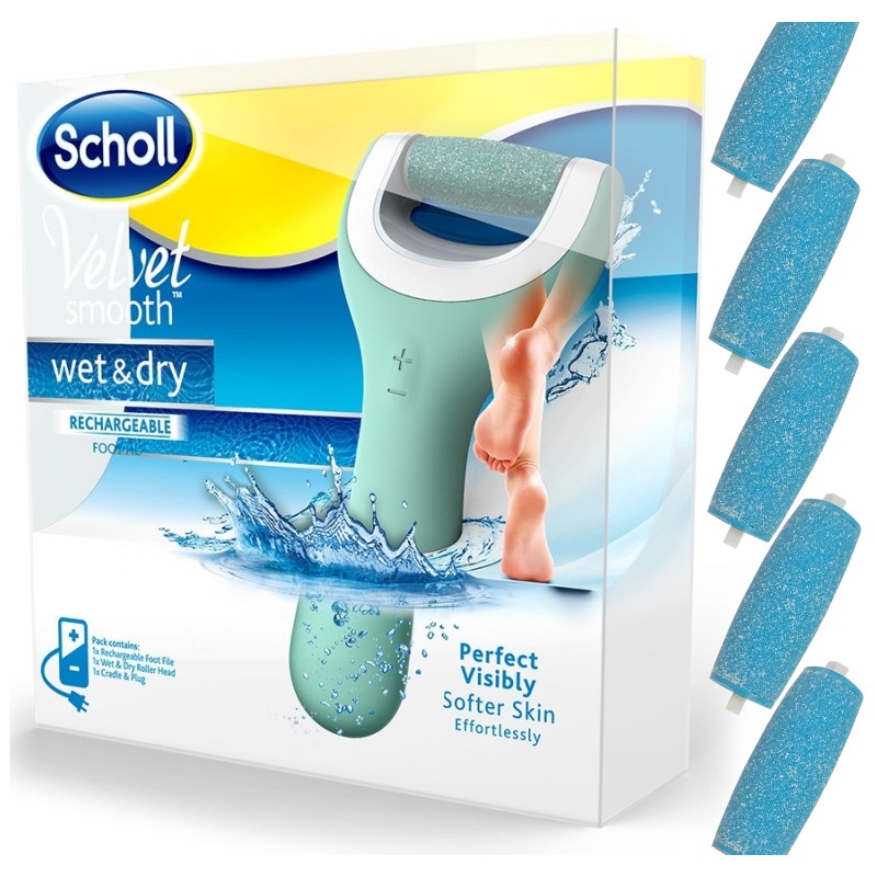 Scholl Velvet Smooth Wet&Dry Pilnik Do Stóp + 5 Rolek