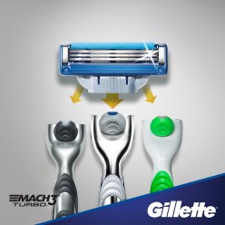 Gillette Mach3 Turbo Gilette Wkłady Nożyki Ostrza 8szt