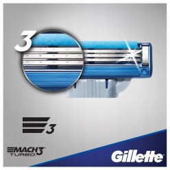 Gillette Mach3 Turbo Gilette Wkłady Nożyki Ostrza 8szt