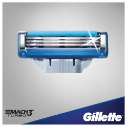 Gillette Mach3 Turbo Gilette Wkłady Nożyki Ostrza 8szt