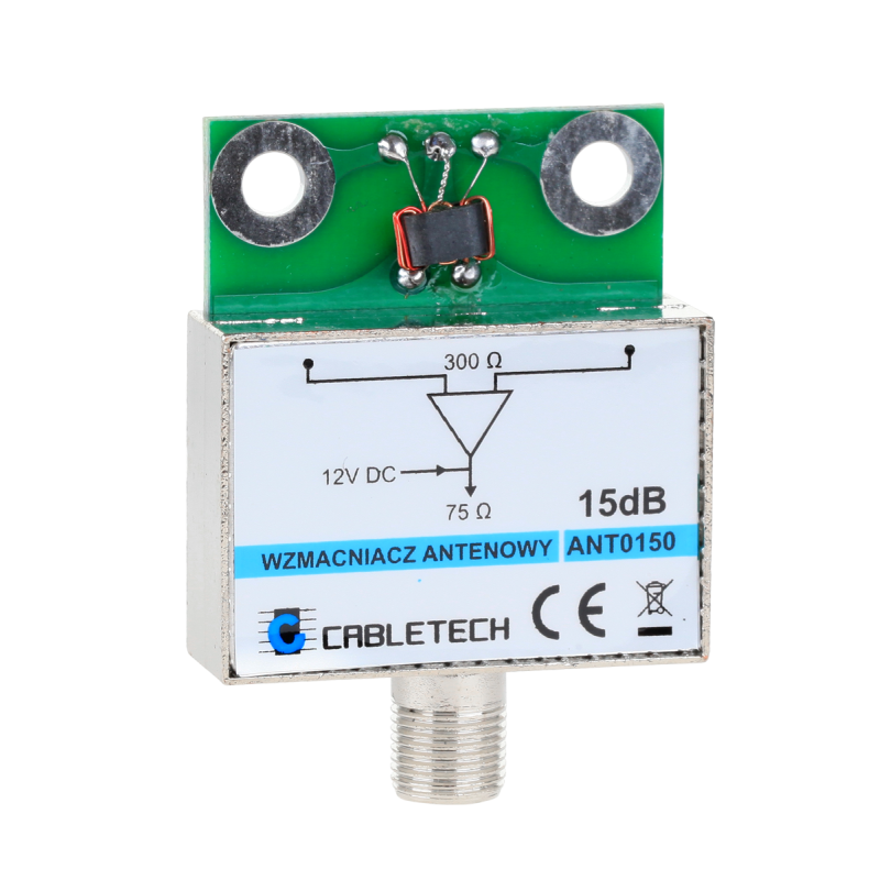 Wzmacniacz Antenowy Ekranowany 15Db Cabletech