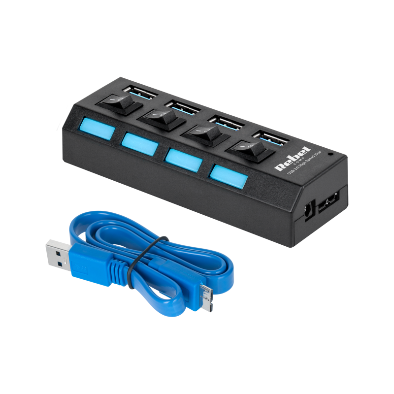 Hub Usb 3.0 4 Portowy Rebel