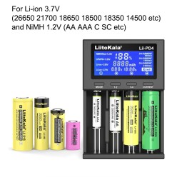 Ładowarka Do Akumulatorów AA AAA 18650 26650 napięcie 230V i 12V