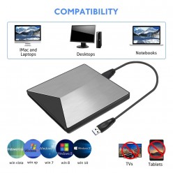 Zewnętrzny Napęd CD/DVD Nagrywarka USB 3.0 USB-C Aluminium